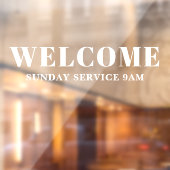 ウェルカムチャーチドアデカール ウィンドウサイン (シート2)