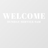 ウェルカムチャーチドアデカール ウィンドウサイン (シート)