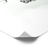 ウェルカムティーシャワーユーカリ多肉性の緑のサイン ポスター (角)