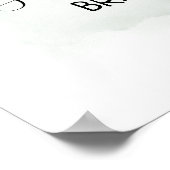 ウェルカムティーシャワー エucalyptusの青々としたサイン ポスター (角)