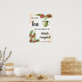 ウェルカムティーブライダルシャワークリスマスデザイン ポスター (キッチン)