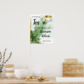 ウェルカムティーブライダルシャワートロピカルパームサイン ポスター (キッチン)