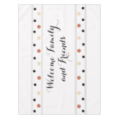 ウェルカムテラコッタサンドブラック水玉模様 テーブルクロス (正面)