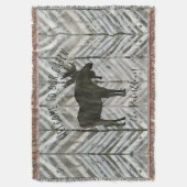 ウェルカムトゥアウザキャビンムースロッ素朴ジファミリー スローブランケット (正面縦)