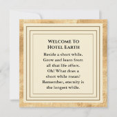 ウェルカムトゥホテルアースフラットカード サンキューカード (正面)