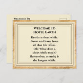 ウェルカムトゥホテルアース ポストカード (正面/裏面)