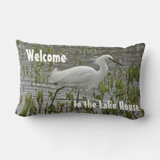 ウェルカムトゥレイクハウスホワイトエグレットバケーションホーム ランバークッション (裏面)