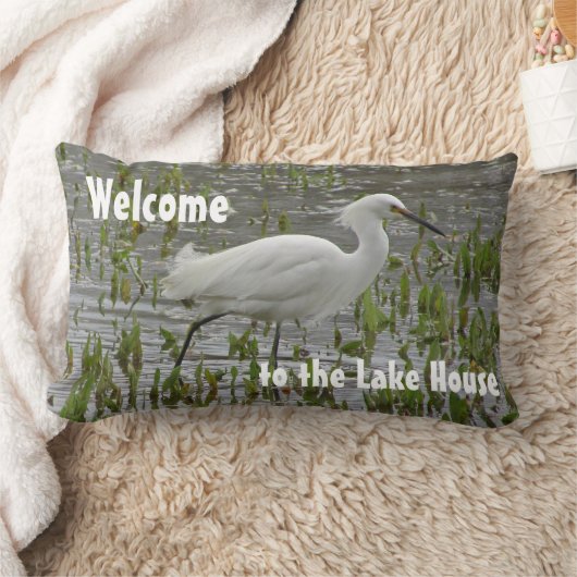 ウェルカムトゥレイクハウスホワイトエグレットバケーションホーム ランバークッション (ブランケット)