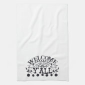 ウェルカムトゥーホームオールファームハウスかわいい キッチンタオル (縦)