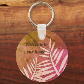 ウェルカムトゥーホームバケーションレンタルマーリーピンク キーホルダー (正面)