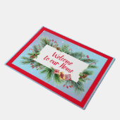 ウェルカムトゥーホームホリデーボタニカル ドアマット (アングル)