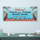 ウェルカムトロピカルテーマイベントとパロッツバナー 横断幕 (トレードショー)