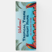 ウェルカムトロピカルテーマイベントとパロッツバナー 横断幕 (縦)