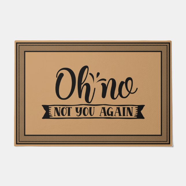 ウェルカムドアマットああNot You再びココナッツカラー ドアマット (正面)