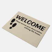 ウェルカムドアマットお靴のピーチを取り除く ドアマット (アングル)