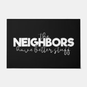 ウェルカムドアマットザネイバーズ白黒 ドアマット (正面)