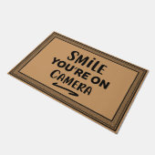 ウェルカムドアマットスマイルあなたはオンココナッツカラー ドアマット (アングル)