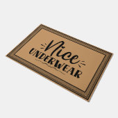 ウェルカムドアマットナイスアンダーウェアのココナッツカラー ドアマット (アングル)