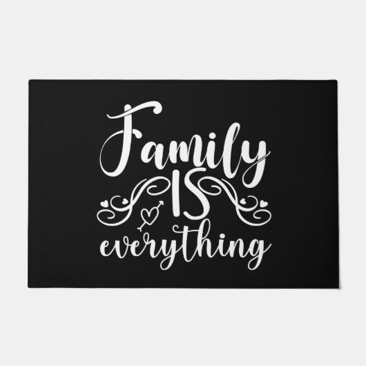 ウェルカムドアマットファミリーは全てだ ドアマット (正面)