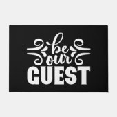 ウェルカムドアマットベウアーゲスト白黒 ドアマット (正面)