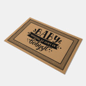 ウェルカムドアマットベビー眠っている静かであるかベビーシット ドアマット (アングル)