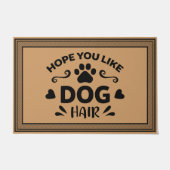 ウェルカムドアマット希望あなたが犬のココナッツ色が好き ドアマット (正面)