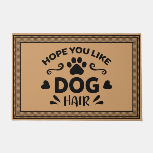 ウェルカムドアマット希望あなたが犬のココナッツ色が好き ドアマット (正面)