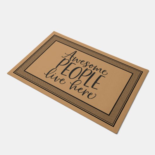 ウェルカムドアマット素晴らしの人々はここに住む ドアマット (アングル)