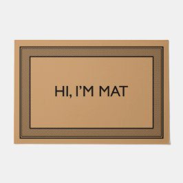 ウェルカムドアマットHI、私はMATココナッツカラー ドアマット