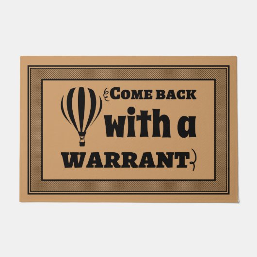 ウェルカムドアマ来ットバックと令状 ドアマット (正面)