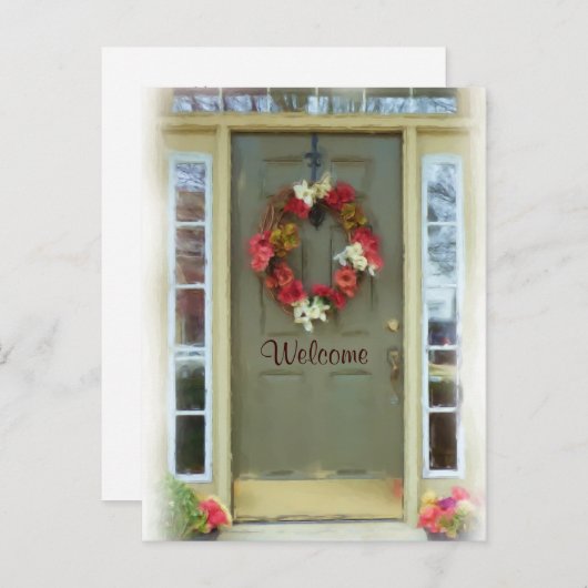 ウェルカムドア新しいホームが移動したはがき 案内ポストカード (正面/裏面)