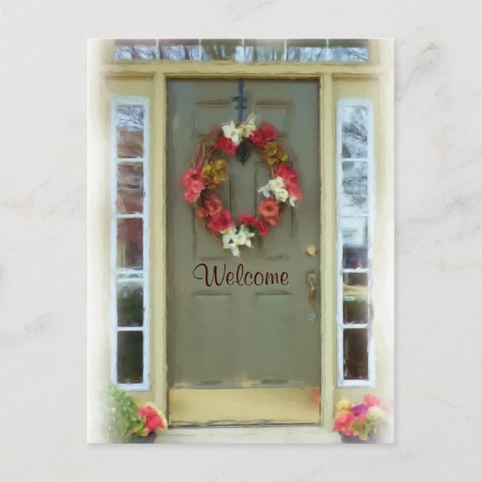 ウェルカムドア新しいホームが移動したはがき 案内ポストカード (正面)