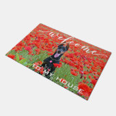 ウェルカムドッグフォトカスタム ドアマット (アングル)