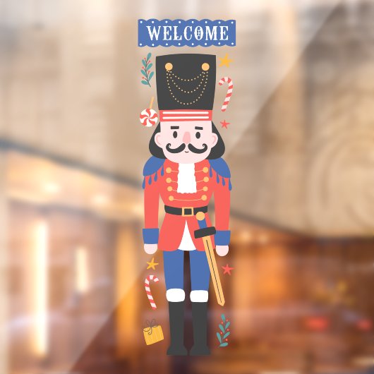 ウェルカムナツクラッカーソルジャークリスマスホリデー ウィンドウサイン (シート2)