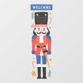 ウェルカムナツクラッカーソルジャークリスマスホリデー ウィンドウサイン (シート)