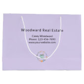 ウェルカムニューホームスイートホームカスタムビジネス名 ラージペーパーバッグ (裏面)