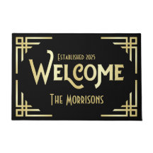 ウェルカムニューリニューウィッドギフトアールデコ金ゴールドブラックギャツビー