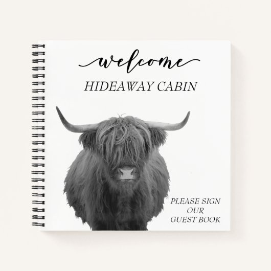 ウェルカムハイランドカウファームハウスキャビンホームレンタル ノートブック (正面)