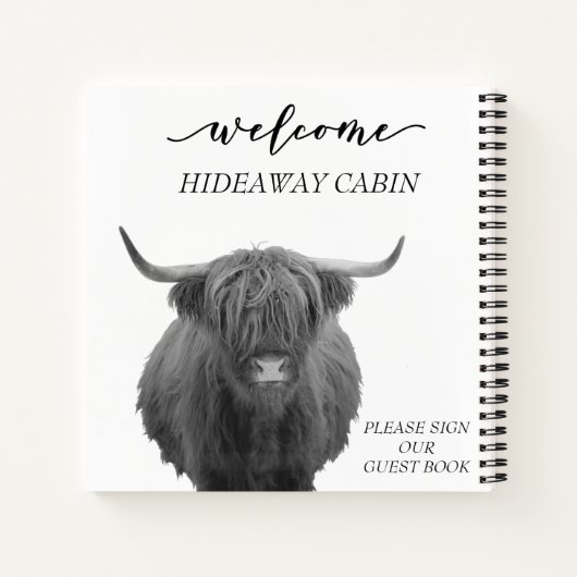 ウェルカムハイランドカウファームハウスキャビンホームレンタル ノートブック (裏面)