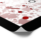 ウェルカムハロウィン結婚のポスター血(ばちゃばちゃ)跳ねる ポスター (角)