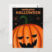 ウェルカムハロウィーンパンプキン ポストカード (正面/裏面)