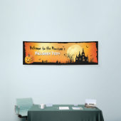 ウェルカムハローウィンパーティ不気味ハ幽霊のよく出るウス 横断幕 (トレードショー)