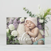 ウェルカムハンドレターフォト誕生のお知らせ 案内状 (スタンド正面)