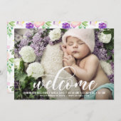 ウェルカムハンドレターフォト誕生のお知らせ 案内状 (正面/裏面)