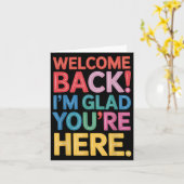 ウェルカムバックことわざ先生ライフスクールイヤーポジット カード (黄色い花)