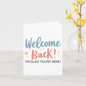 ウェルカムバックアイムホワイルユーアール新学期茶 カード (黄色い花)