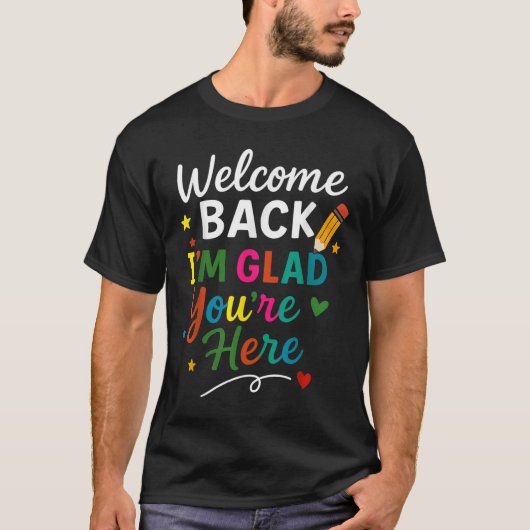 ウェルカムバックアイムホワイルユーアール新学期茶 Tシャツ (正面)