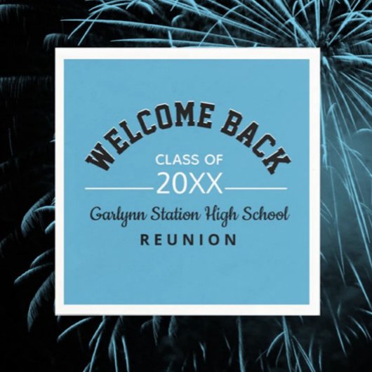 ウェルカムバッククラス懇親会紙 スタンダードカクテルナプキン