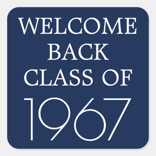 ウェルカムバッククラス スクエアシール (正面)