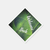 ウェルカムバックグリーンリーフフォトボランティア社員 スタンダードカクテルナプキン (角)
